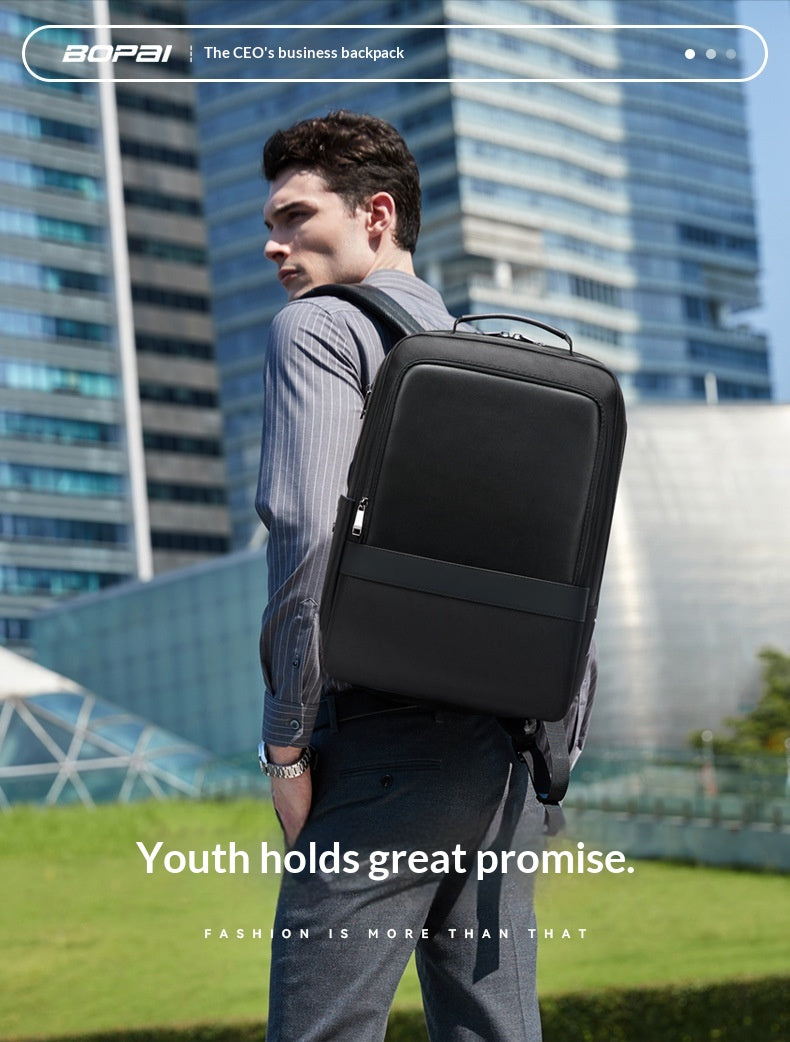 Men's Commuter Nylon Backpack With Large Capacity