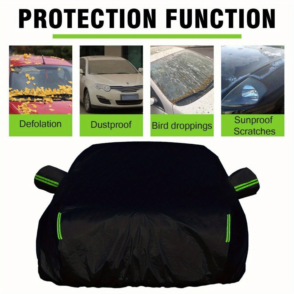 All Weather Car Cover for Sedan & Coupe 185"x69"x59" – Outdoor UV, Rain, Snow & Hail Protection for Toyota Camry, Honda Accor