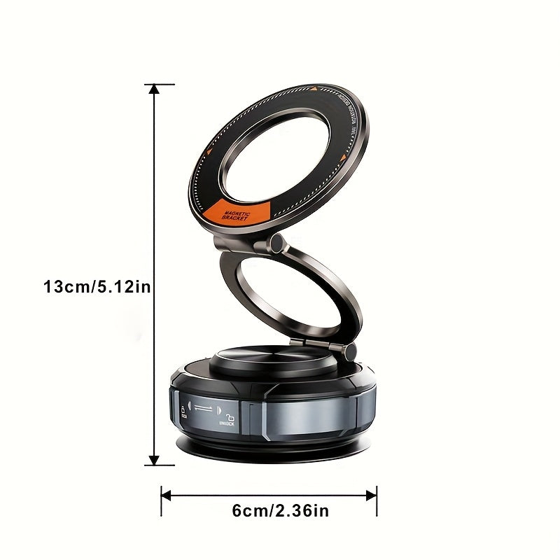 Magnetic Car Phone Mount with Vacuum-Style Dashboard Base and Swivel Joint and 360-Degree Bracket — image 8
