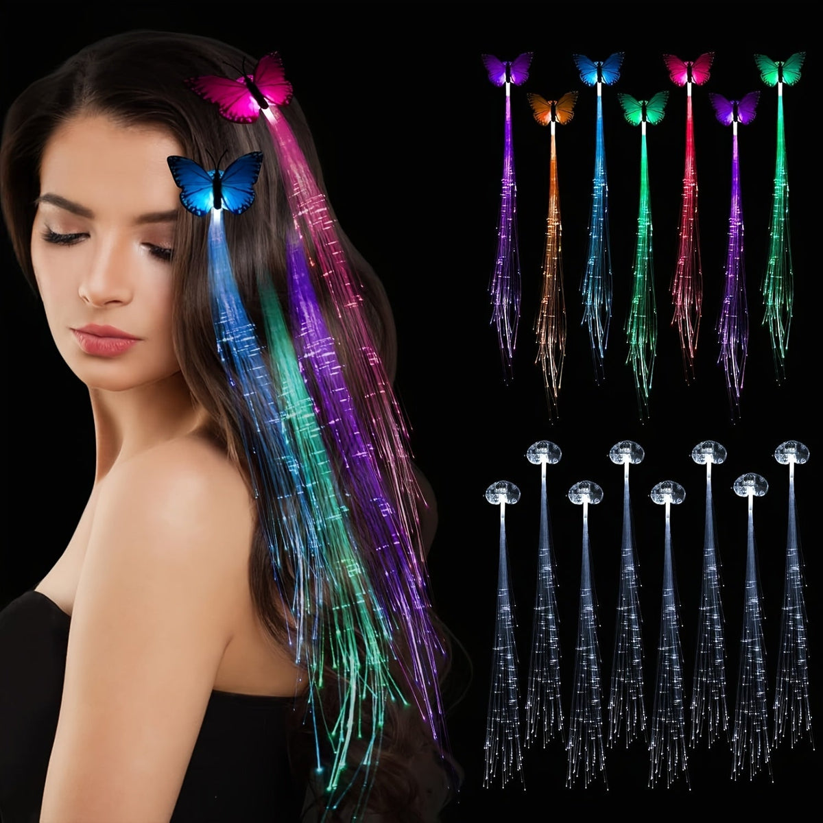 Light Up Flower Crown Headbands 36 Pack Bulk LED Fiber Optic Floral Tiara Glow Party Favors for Women Girls — image 11
