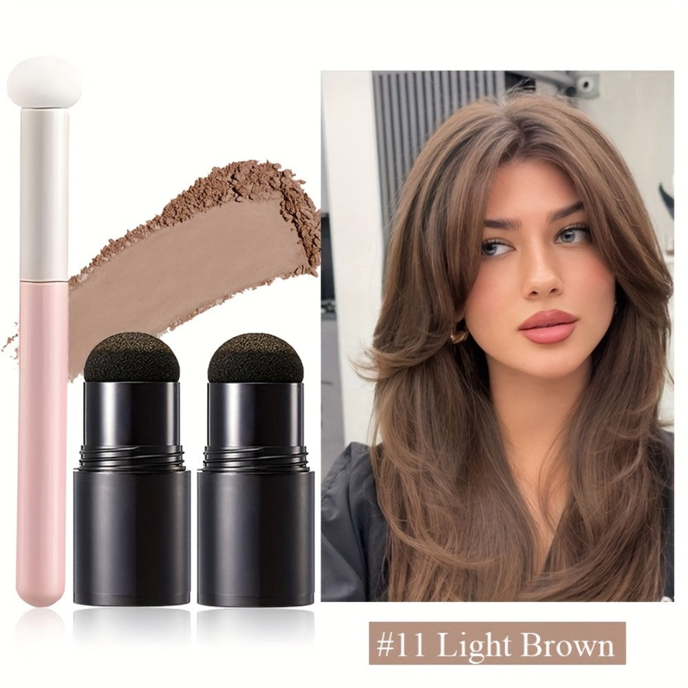 Root Touch Up Powder Stick with Brush – Instant Hair Root Concealer & Eyebrow Filler | Concentrated Paste Formula for Targete