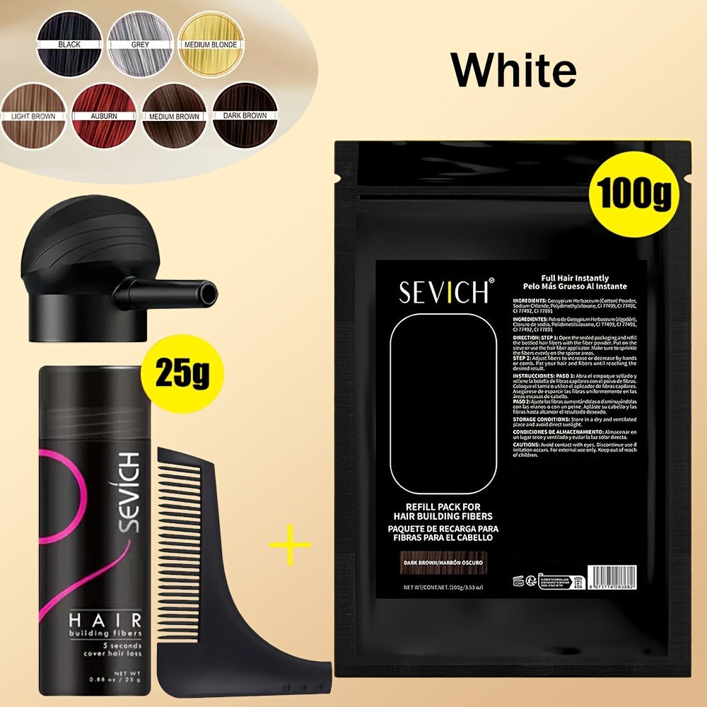 Hair Thickening Fibers Set 2-in-1 with Applicator Spray - Instant Volume & Fuller Look for Thinning Hair — image 21