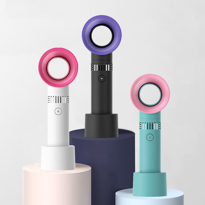 Mini Portable Fan USB Rech Mini Portable Fan USB Rechargeable Night Light Cooling Handheld Fan Three Speed