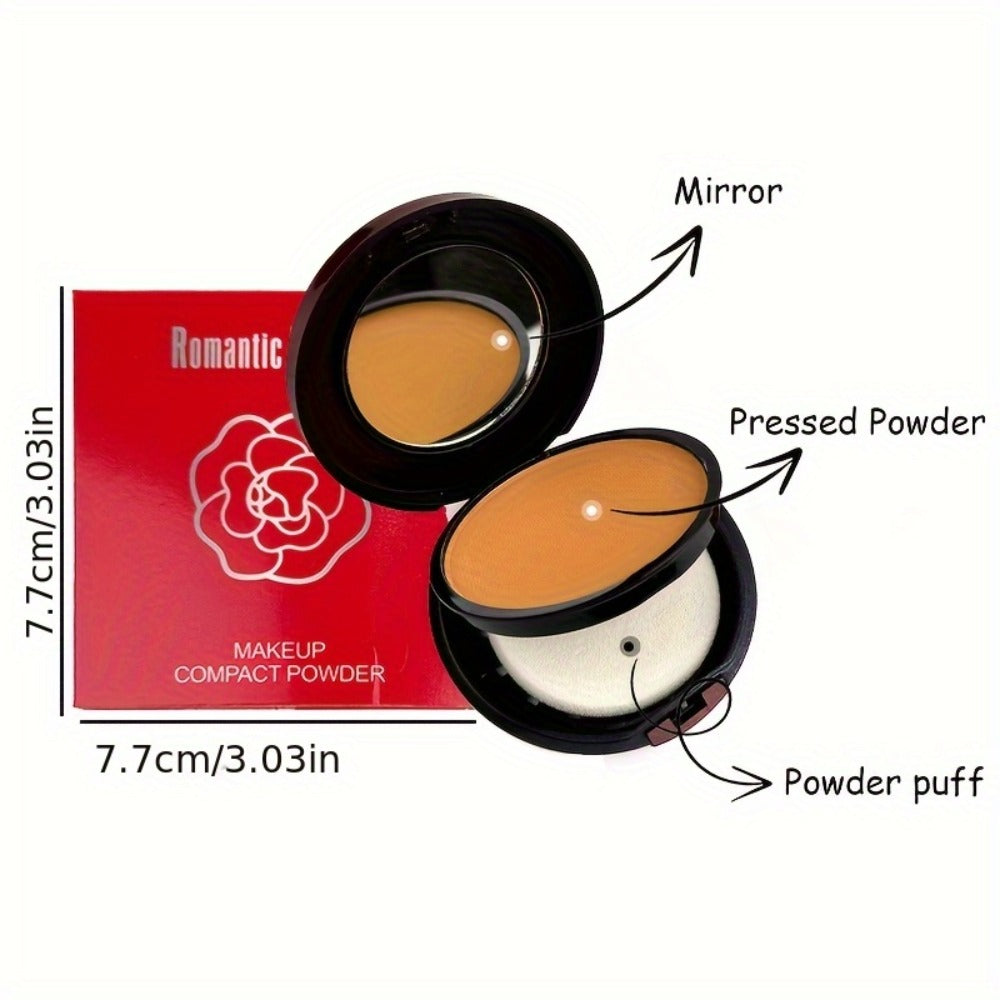 Pressed Powder Foundation Contour Matte Ful1l Coverage Oil Control Waterproof, 6 Shades Light to Dark — image 6