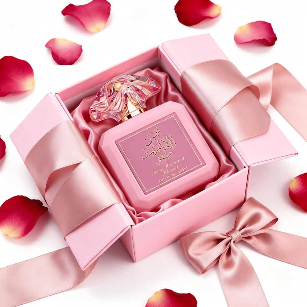 Eau de Parfum Al Zaffaran Pink Blush for Women in Heart-Cap 100ml Bottle & Pink Gift Box for Daily Wear — image 1