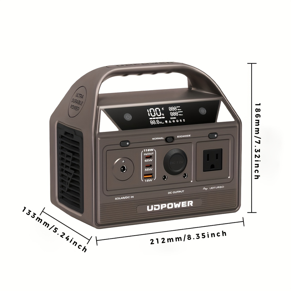 Portable Power Station 595Wh 600W with LiFePO4 Cell Pack, Nine Outputs, USB-C PD and 1200W Surge — image 13