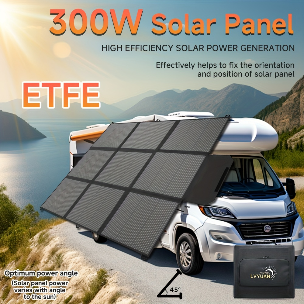 Foldable Solar Panel 120W 200W 300W 400W 22.5% High Efficiency Monocrystalline Portable Outdoor for Garden, Pathway and Patio
