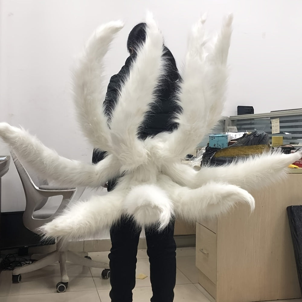 Costume Accessories Nine-Tailed Fox Prop, 31.5-Inch Knit Cover with Alloy Frame for Naruto and Ahri Styling — image 2