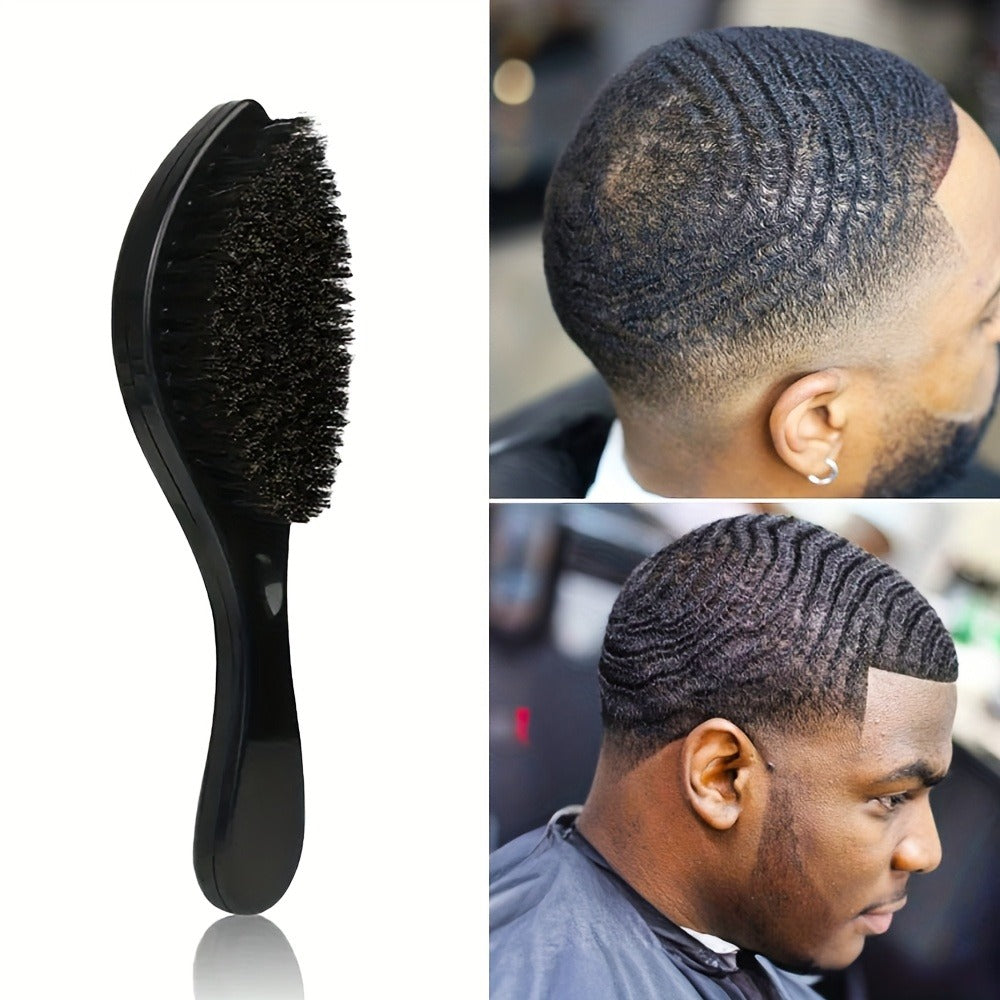 360 Wave Brush for Men with Heavy-Duty Nylon Bristles & Non-Slip ABS Handle – Professional Wave Training, Curl Defining & Upd