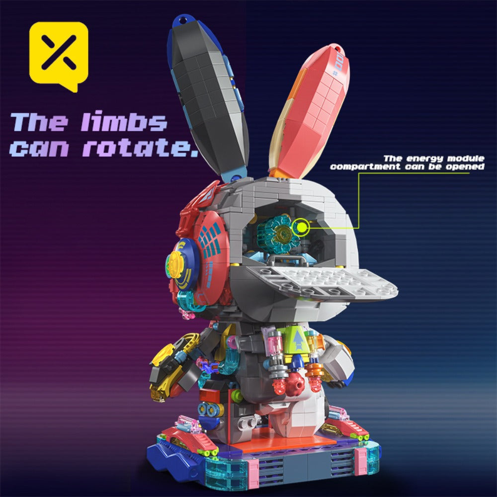 1377-Piece Mechanical Rabbit Building Block Model with Colorful Punk Styling and Rotating Limb Details — image 20