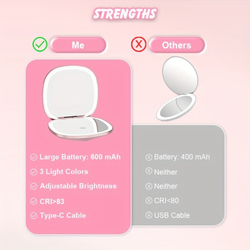 Makeup Mirror with 5X Magnification and 3 Color Lights for Women — image 7