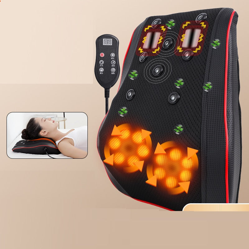 Household Vehicle Mounted Vibration Pillow Cervical Vertebra Back Massager