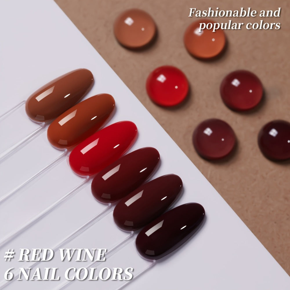 Gel Nail Polish Set with XEIJAYI Label, 6 Nude Pink Jelly Colors in Shades 76, 78 and 81 to 84 — image 6
