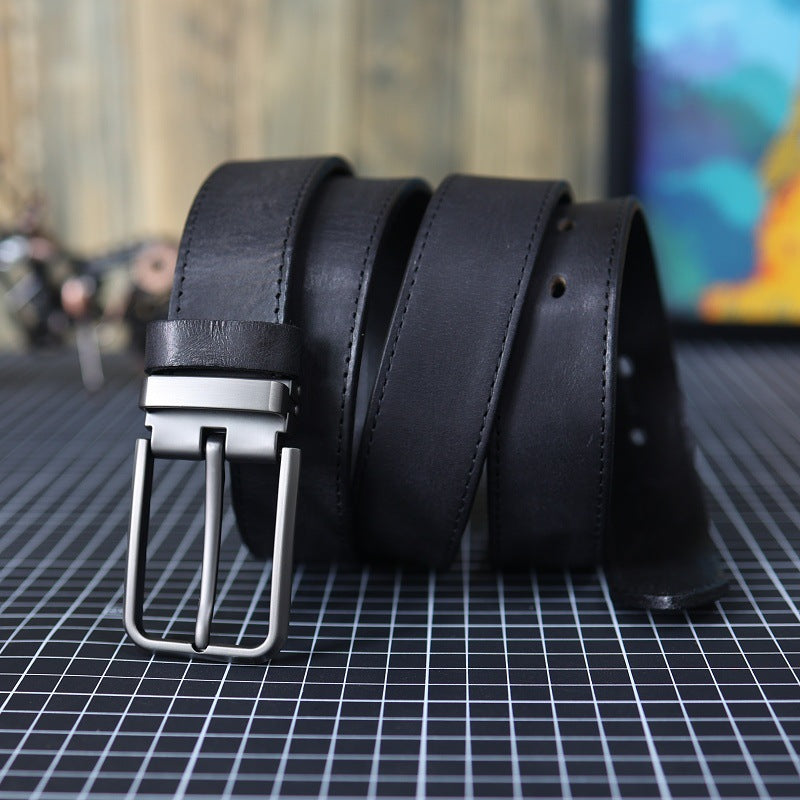 Men's Vintage Genuine Leather Belt With Pin Buckle