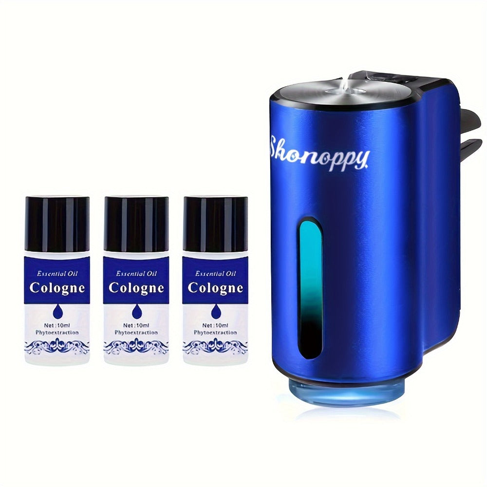 Car Air Freshener Aroma Diffuser with Essential Oils – USB Powered Smart Scent Diffuser for Car, 3/6/10/20 Bottles 0.34oz Ess