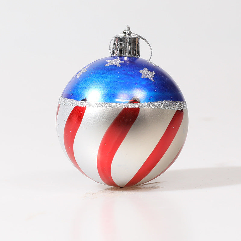 American Independence Day decoration props American style painted balls hand-painted Christmas balls Christmas tree decorations