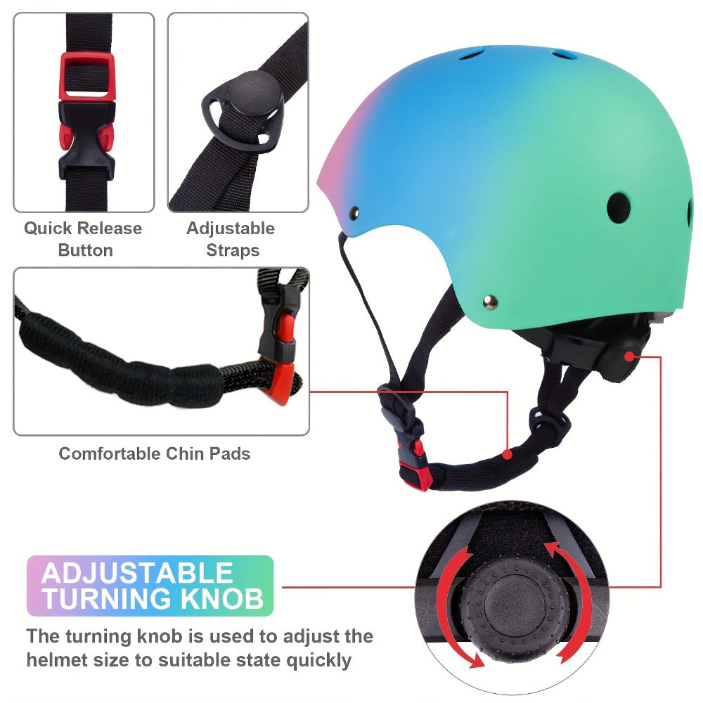 3D Shark Kids Bike Helmet with Knee and Elbow Pads Set, Ultra-Light 230g Adjustable Safety Helmet Ages 5+ — image 4