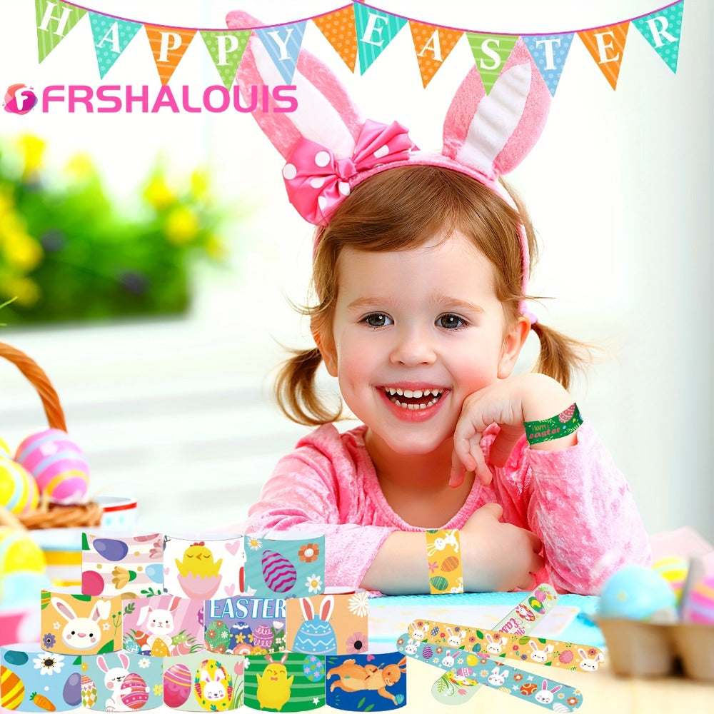 Party Favors Easter PVC Slap Bracelets, 72-Piece Spring-Theme Assortment for Egg Hunts and Events — image 3