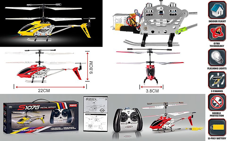 Syma S107G RC Mini Helicopter 3.5 Channel Infrared Gyro Stable Hover Indoor Remote Control Helicopter — image 8