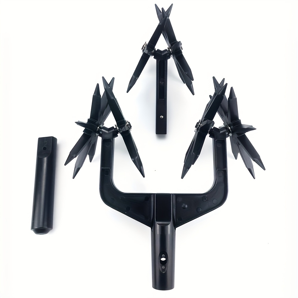 Manual Rotary Garden Cultivator Head with U-Shaped Frame and Detachable Star-Shaped Tine Wheels — image 6