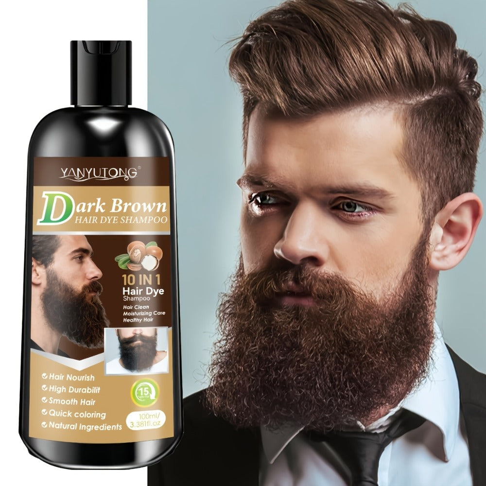 Color Shampoo for Beard & Hair, Natural Plant Dye Formula, Ammonia-Free Quick Gray Coverage — image 4