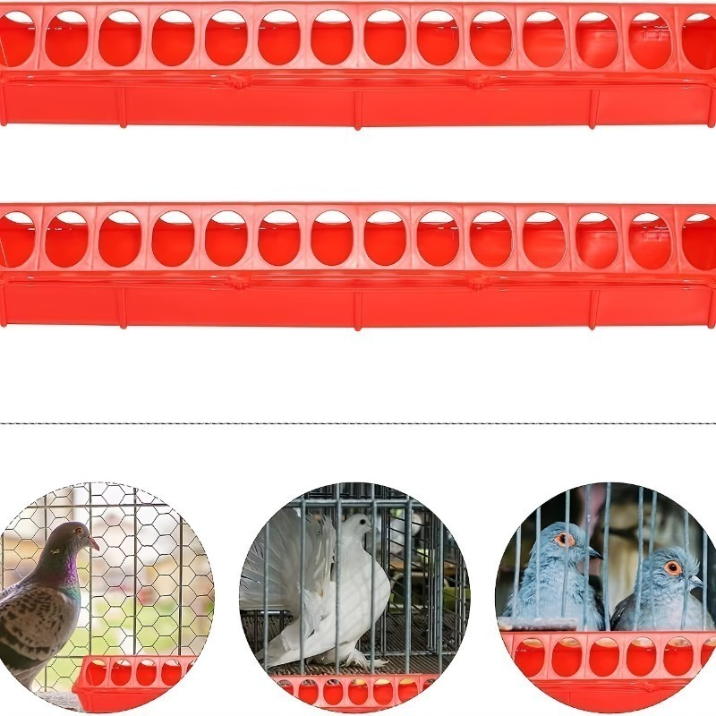 Chicken Feeder and Waterer Set, 18-Hole Anti-Spoil Trough Feeder + Water Dispenser for Chicks, Brooder & Backyard Poultry — i