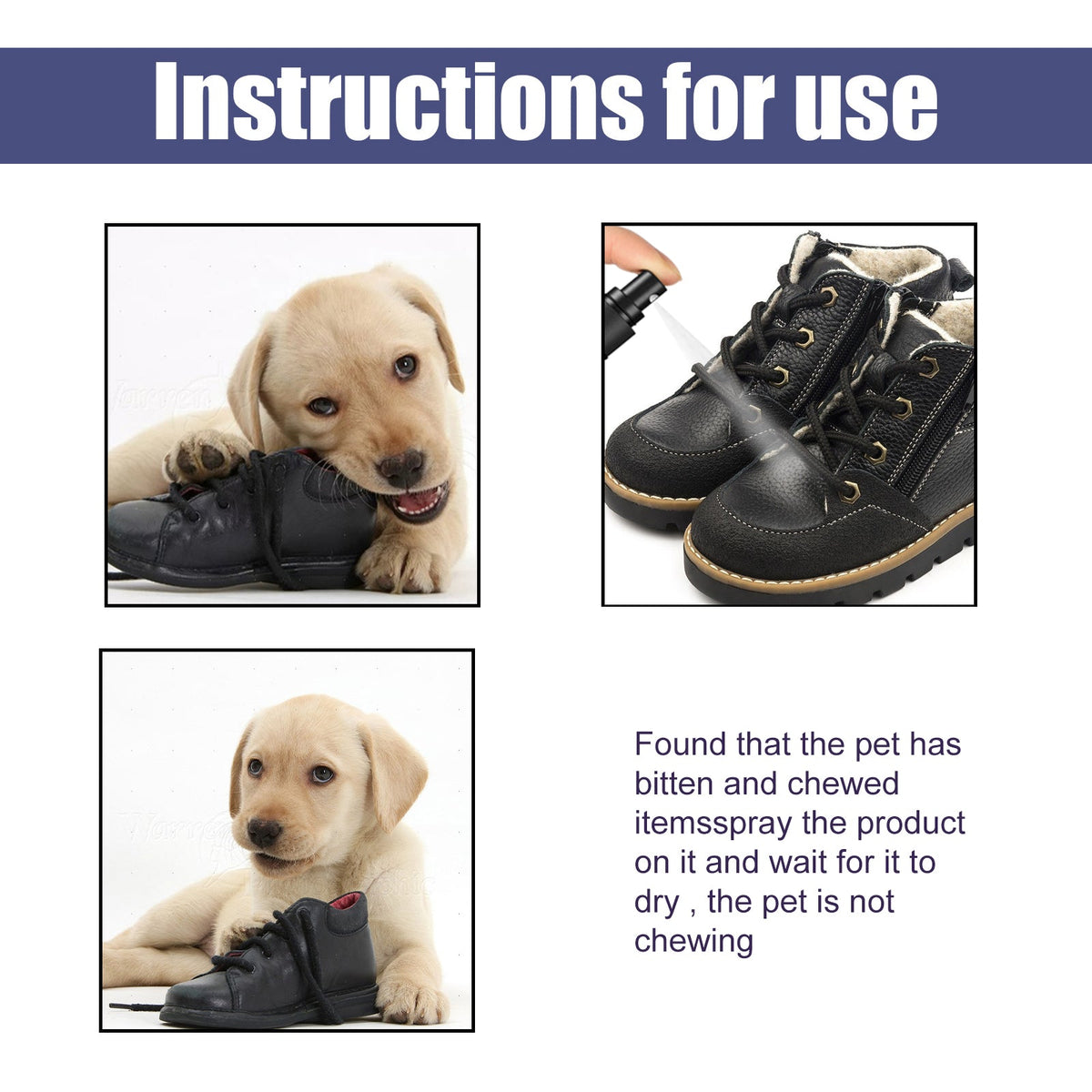 Anti-Chewing Bitter Spray For Pets, Prevent Dogs Tearing Apart Homes Scratching And Biting Long-Lasting Indoor Repellent Spray