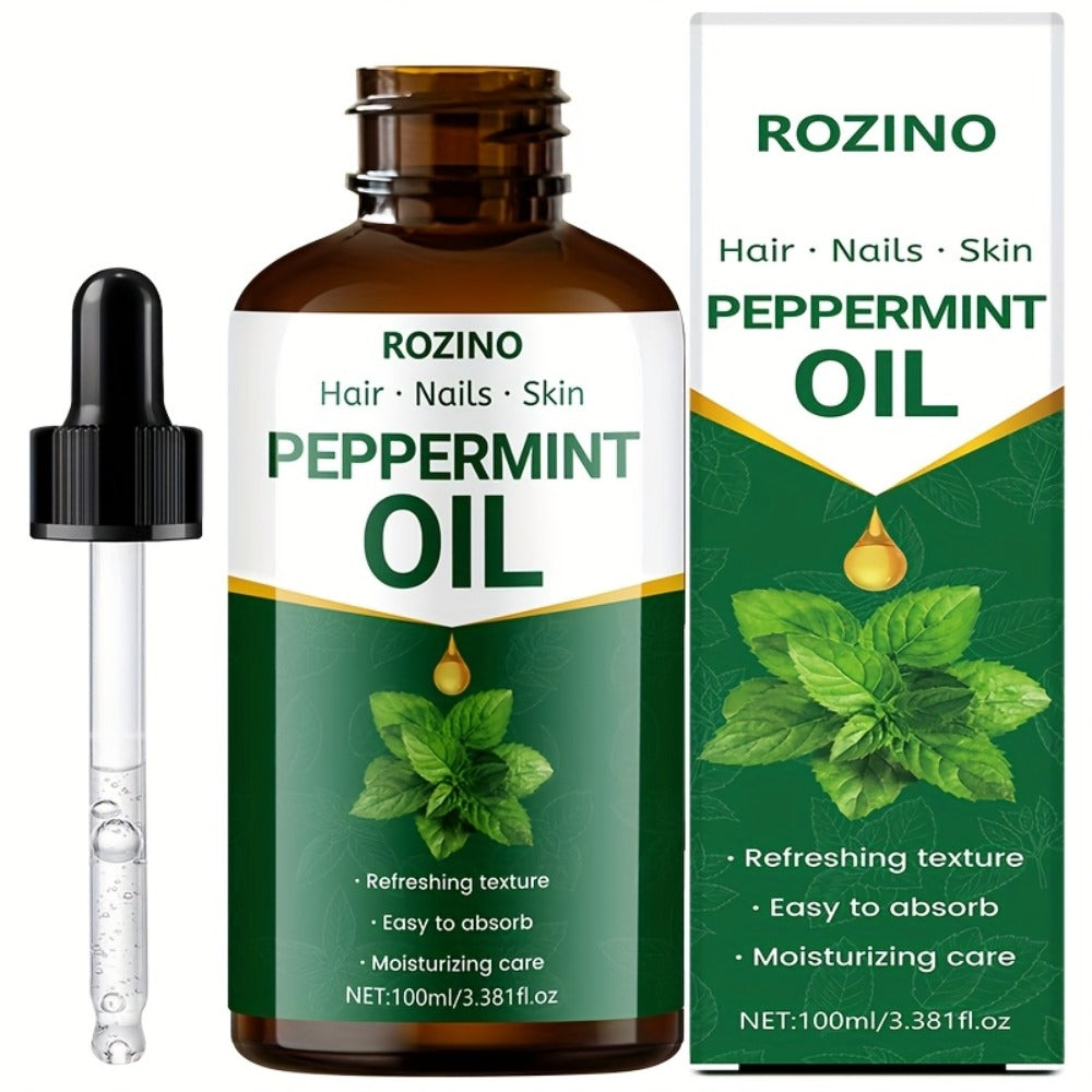 Essential Oil Peppermint 100ml Dropper Bottle for Diffuser, Shower, Massage and External Body Care — image 1