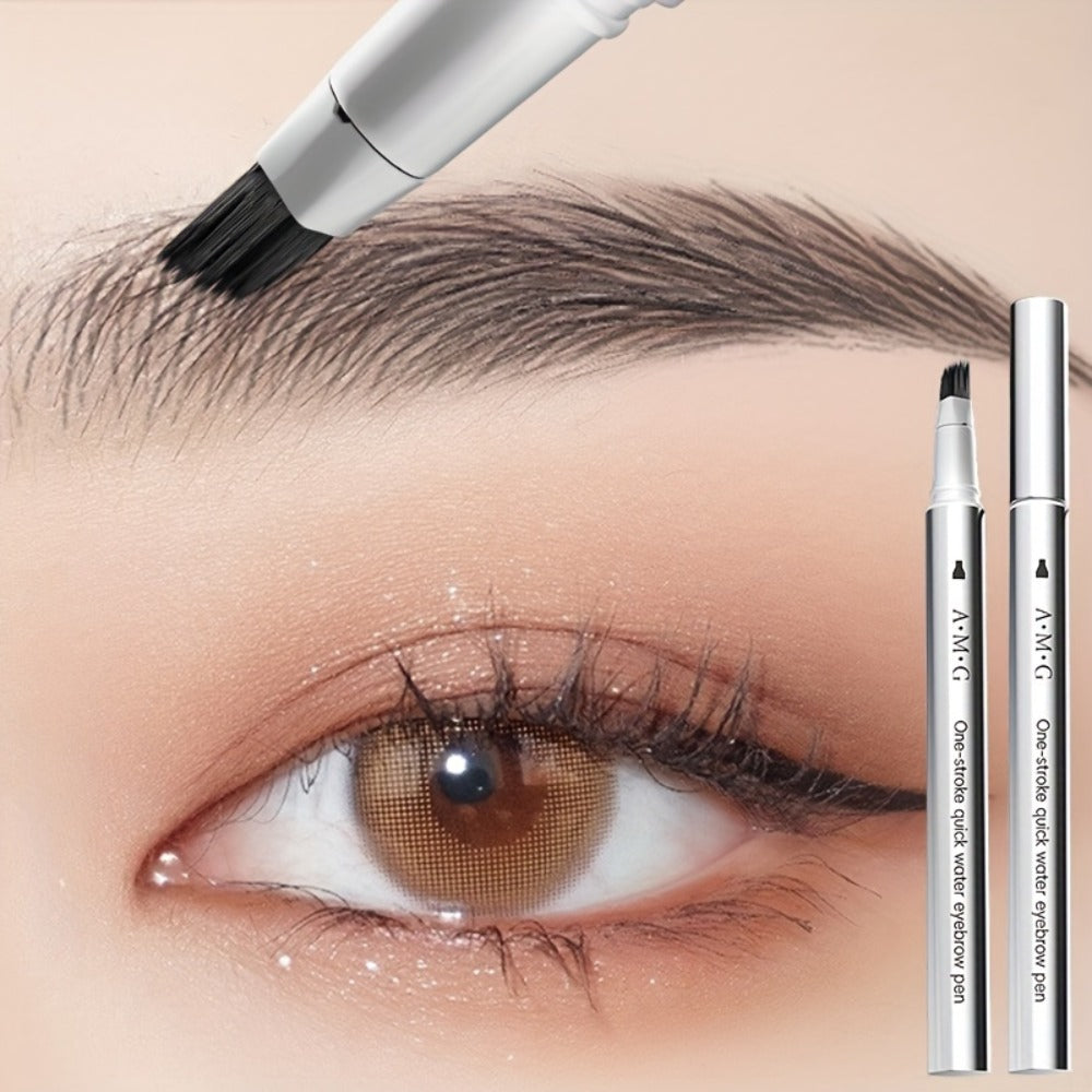 2-in-1 Eyebrow and Hairline Pen with Dense Multi-Fork Brush, Pointed Tip and Three Brown-to-Black Shades — image 10