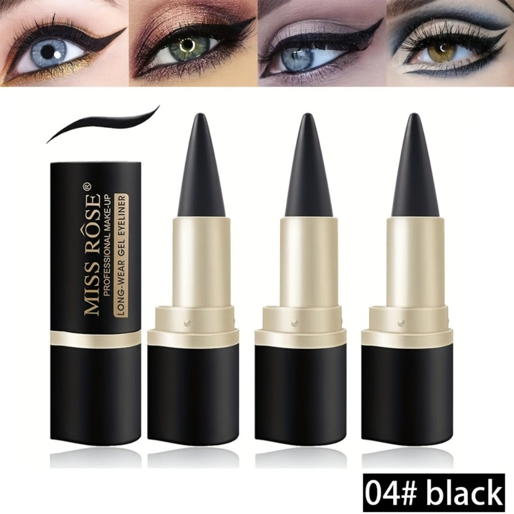 Waterproof Black Eyeliner Pencil Set 3pcs, for Makeup, Travel and Everyday Vanity Use, with the Listed Configuration — image 