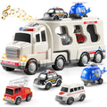 Ambulance Carrier Truck Toy Set 5-in-1 with Light & Sound for Kids Ages 3-8 with the Listed Color, Size or Set Options for Ev