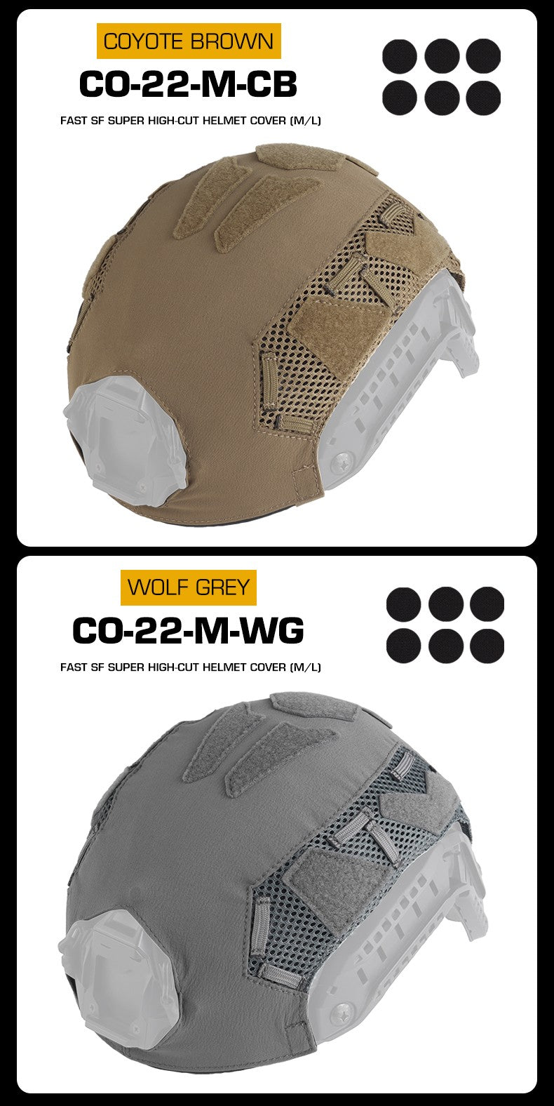 FAST SF Ultra-high Cut Camouflage Helmet Cover (Medium Size, M)