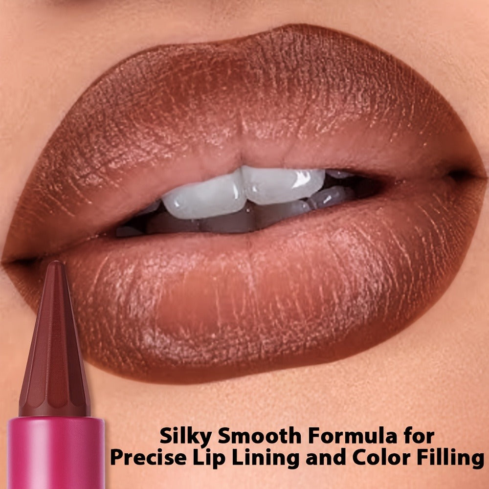 Lip Oil Lip Liner Duo 2-in-1 Precision Tip – Glossy Nourishing Hydrating Long-Lasting Silky Smooth Lip Color Pencil for Women