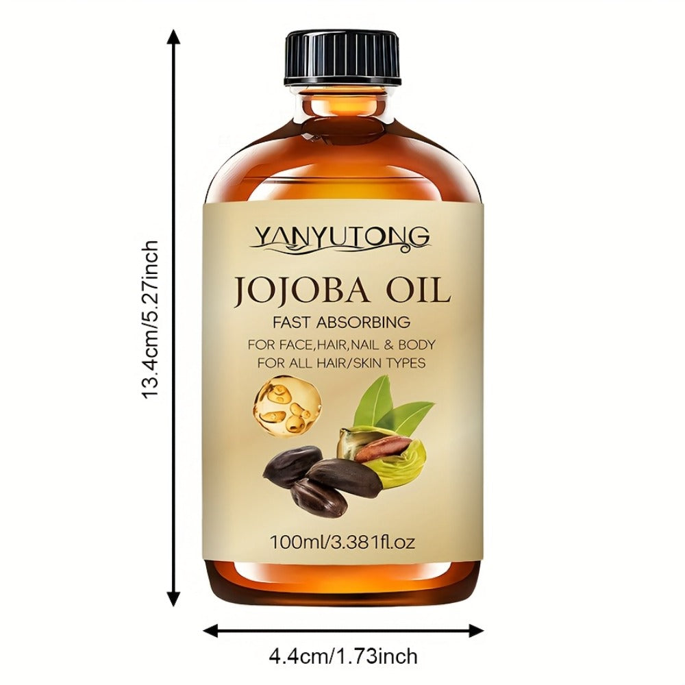 Jojoba-Labeled Body Massage Oil Two-Bottle Set with 100 ml Bottles and Glass Dropper Accessory — image 5
