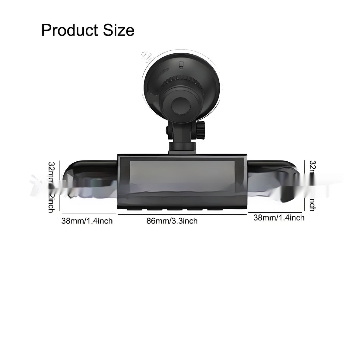 Four-lens Surveillance Dash Cam HD With Rearview Camera
