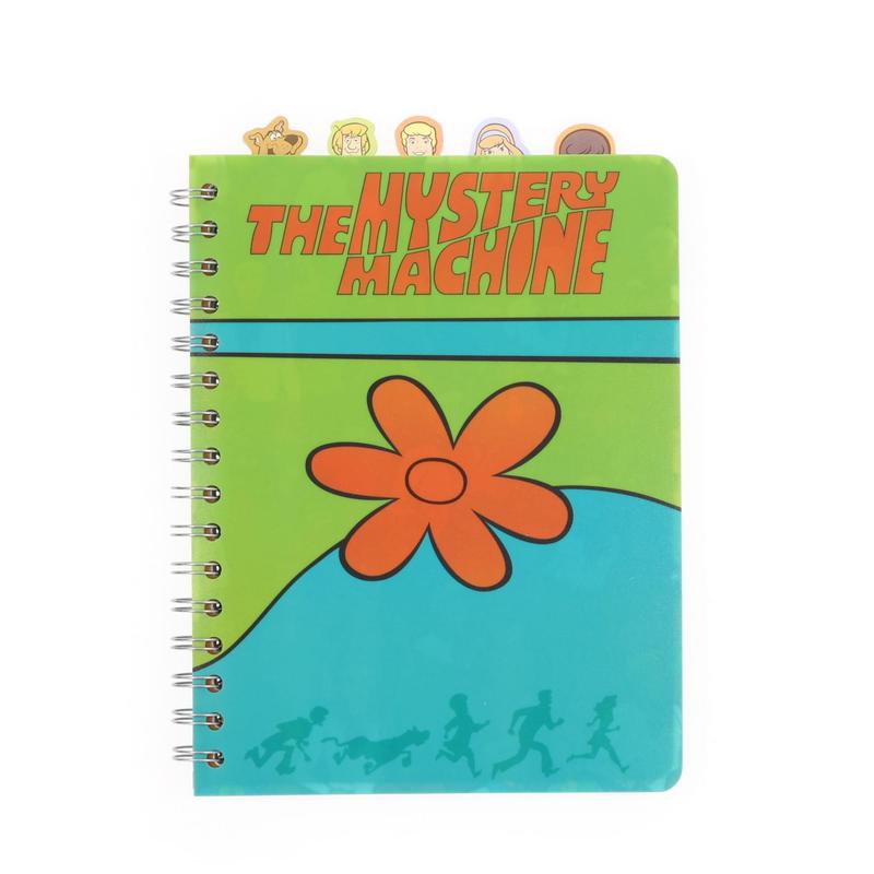 Scooby-Doo Spiral Notebook for Kids Mystery Machine 5-Tab Journal 75 Lined Pages Character Bookmark Tabs — image 1