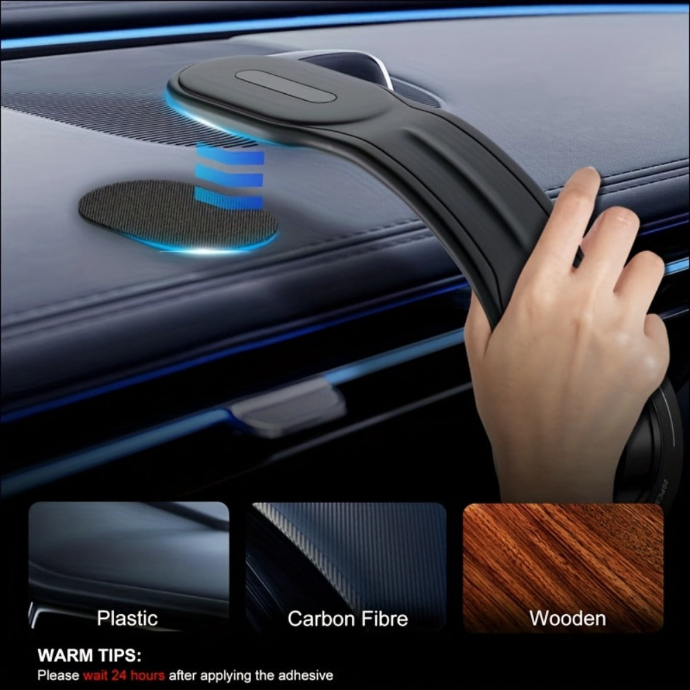 Flexible Gooseneck Car Phone Mount with Round Magnetic Head, Dashboard Base and Two Black Model Options — image 7