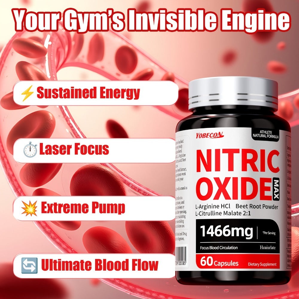 Nitric Oxide Supplement 10-in-1 with L-Arginine, L-Citrulline, AAKG & Beetroot - Blood Flow — image 6