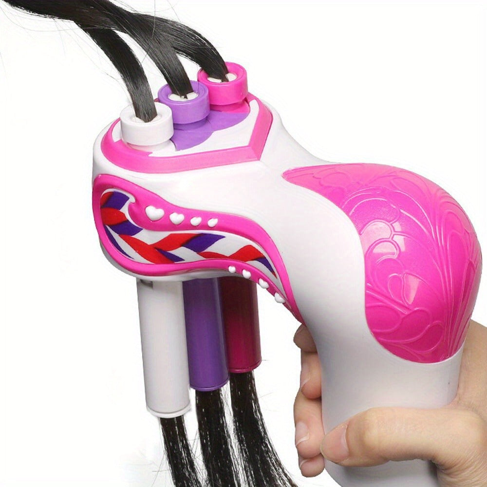 Automatic Electric Hair Braider Machine One-Touch Operation, Adjustable Speed Braid Styler with Braiding Combs & Clips — imag