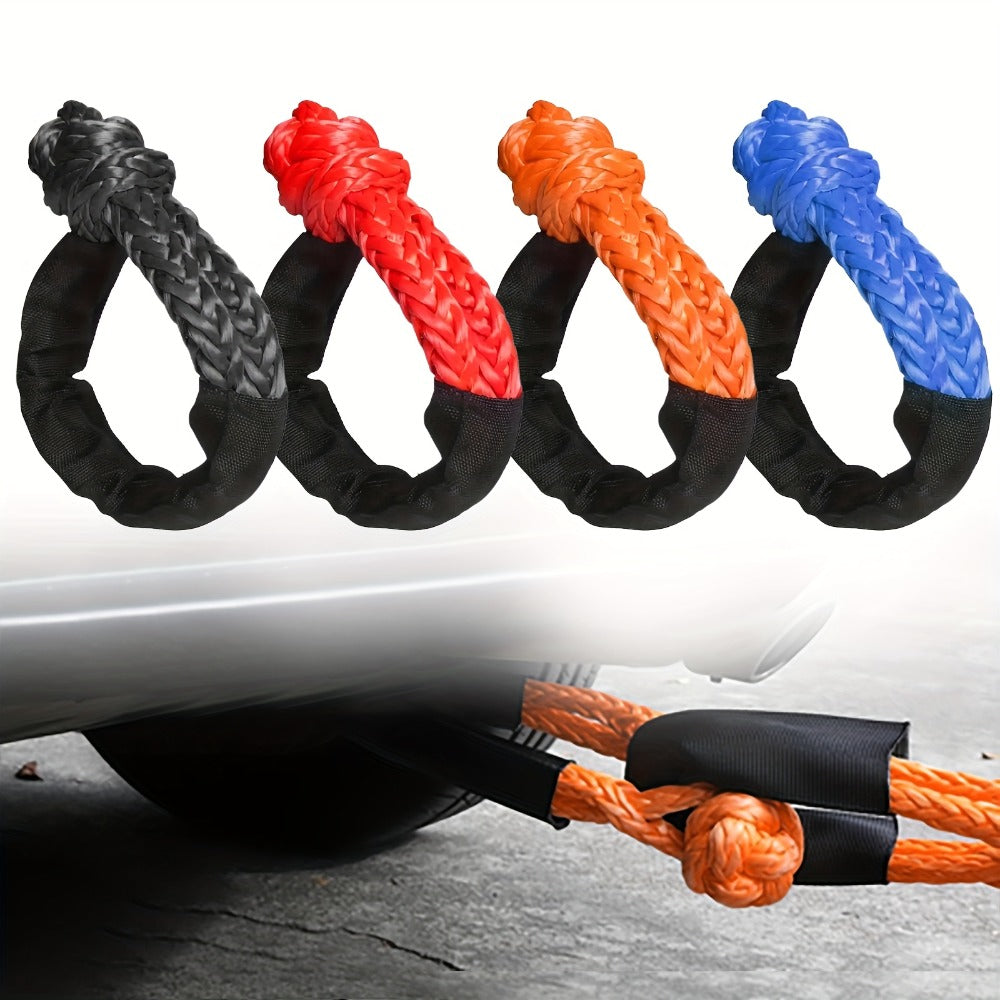 Soft Shackle 41, 000 lb Breaking Strength Synthetic UHMWPE Recovery Rope with Protective Sleeve – Heavy Duty Tow Shackle for 