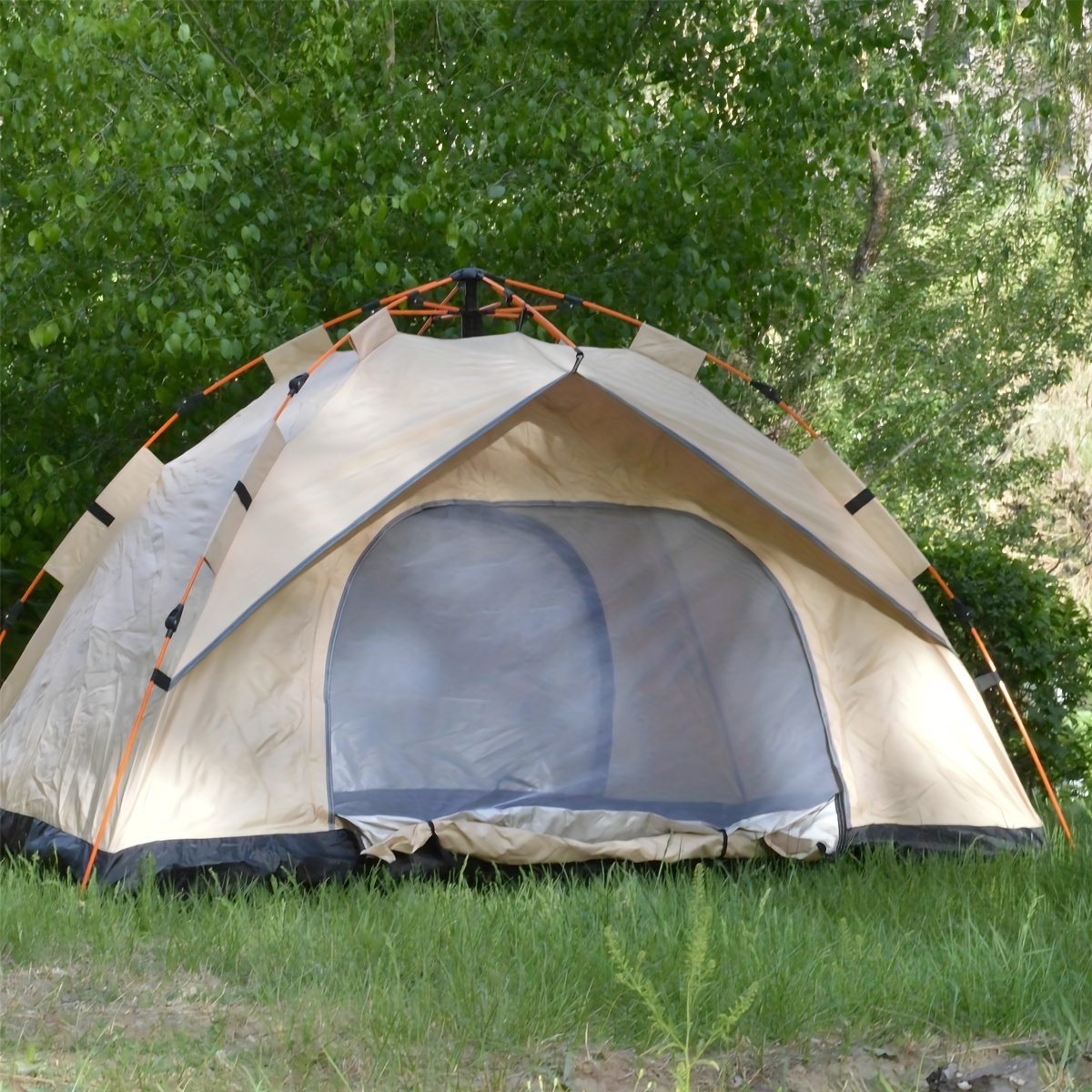 Camping Tent 4-Person Polyamide Pop-Up with Two Doors, Optional Windows and Small or Large Sizes — image 12