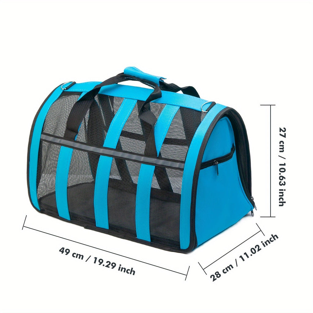 Arched Mesh-Panel Pet Carrier with Top Handles, Seven Colors and Complete S, M and L Size Grid — image 13