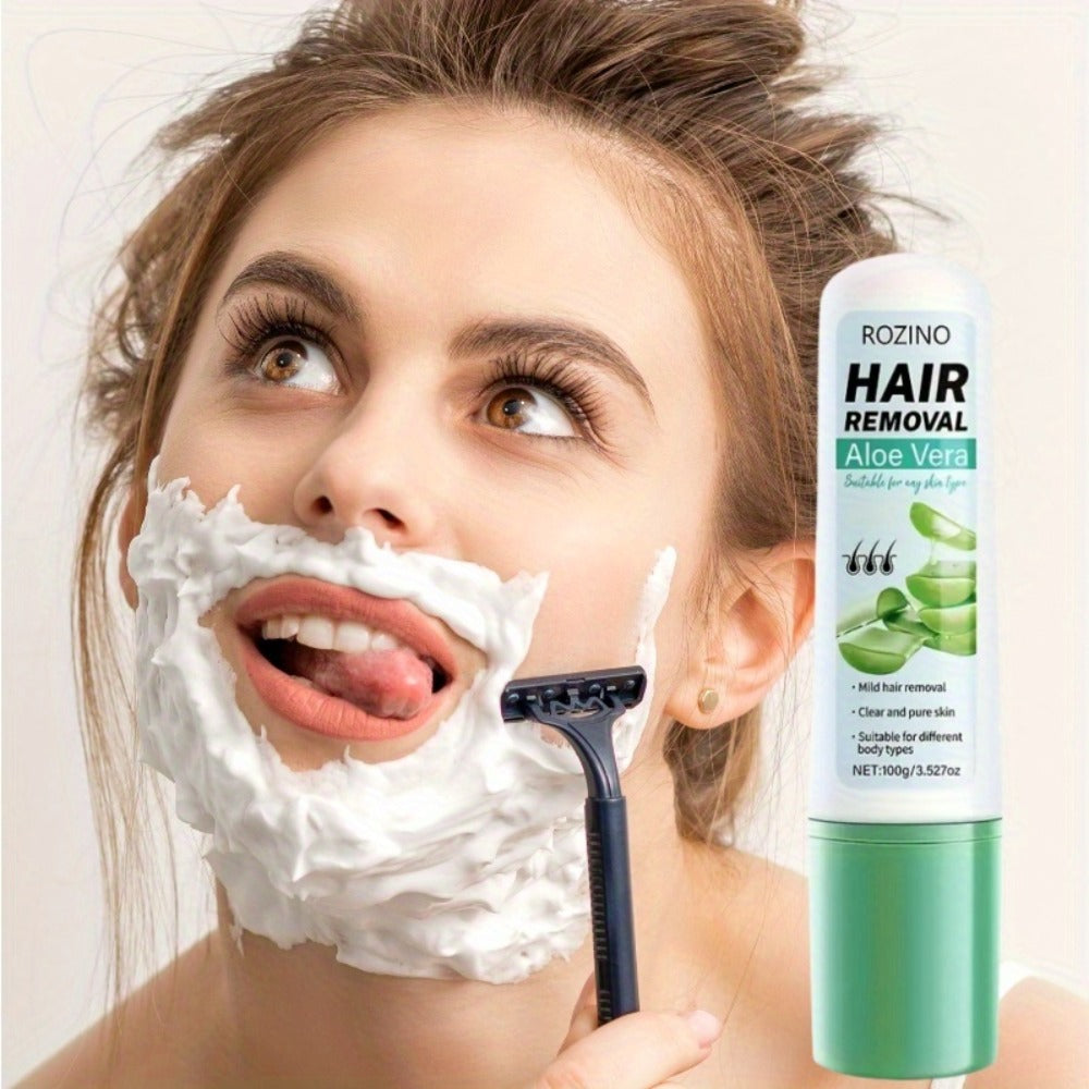 Hair Removal Cream ROZINO 100g Aloe Vera and Squalane Tube with Carton for External Body Grooming — image 2
