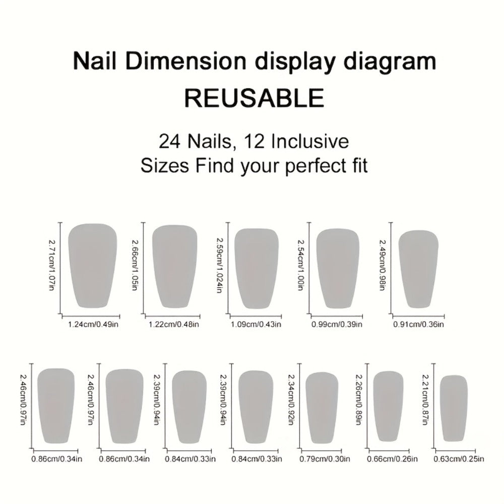 Nail Stickers for Long Nails 216 Pieces 9 Packs Glossy Removable Full Cover Nail Art Decals Wraps with Ballet Leopard Floral 