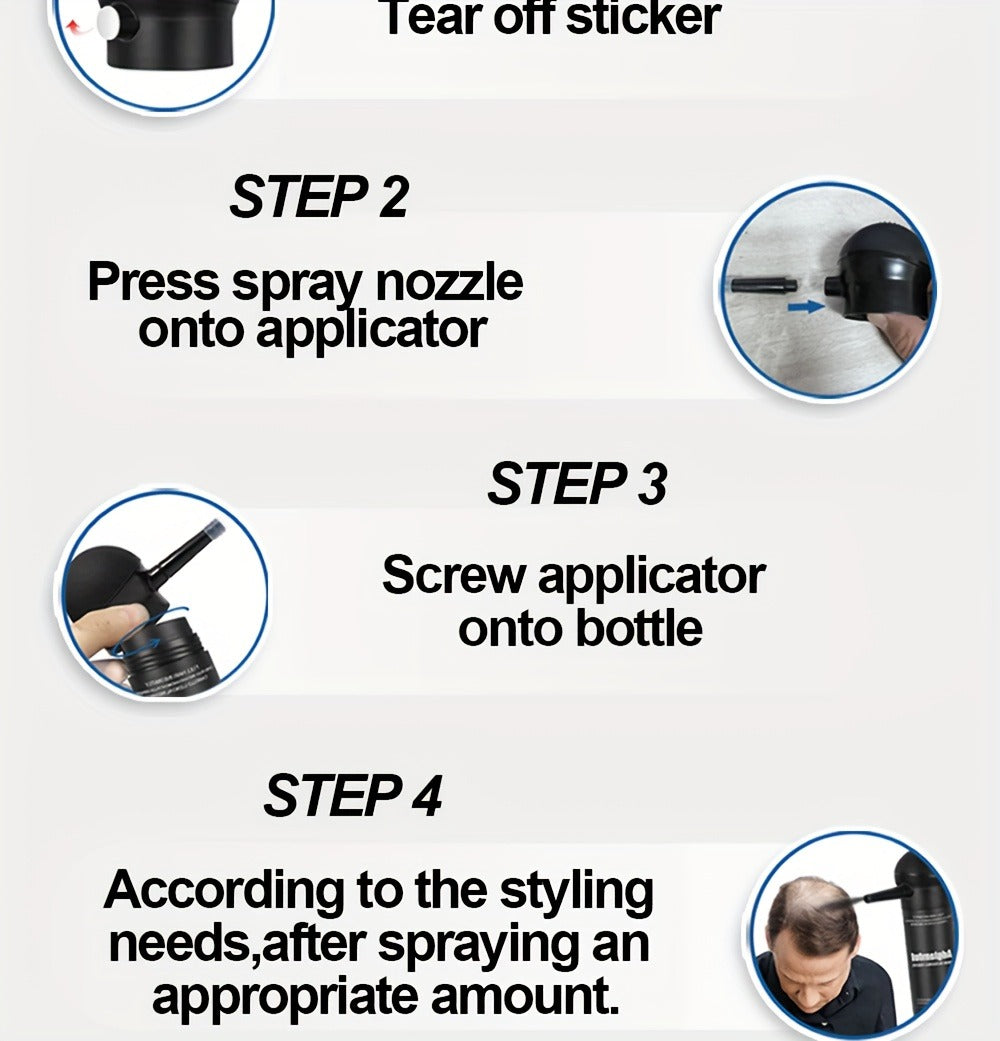 Hair Volumizing Fibers 2-in-1 Kit 30g x 2pcs - Instant Volume for Thinning & Sparse Hair, Fills Part Lines & Hairlines — imag
