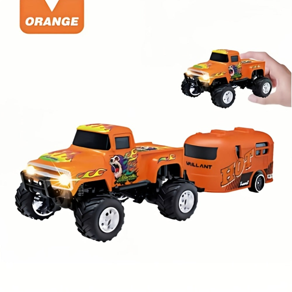 Mini Alloy RC Monster Truck 1:64 Scale 2.4GHz Off-Road Crawler with LED Lights, Street Graffiti Spray-Paint Design — image 9