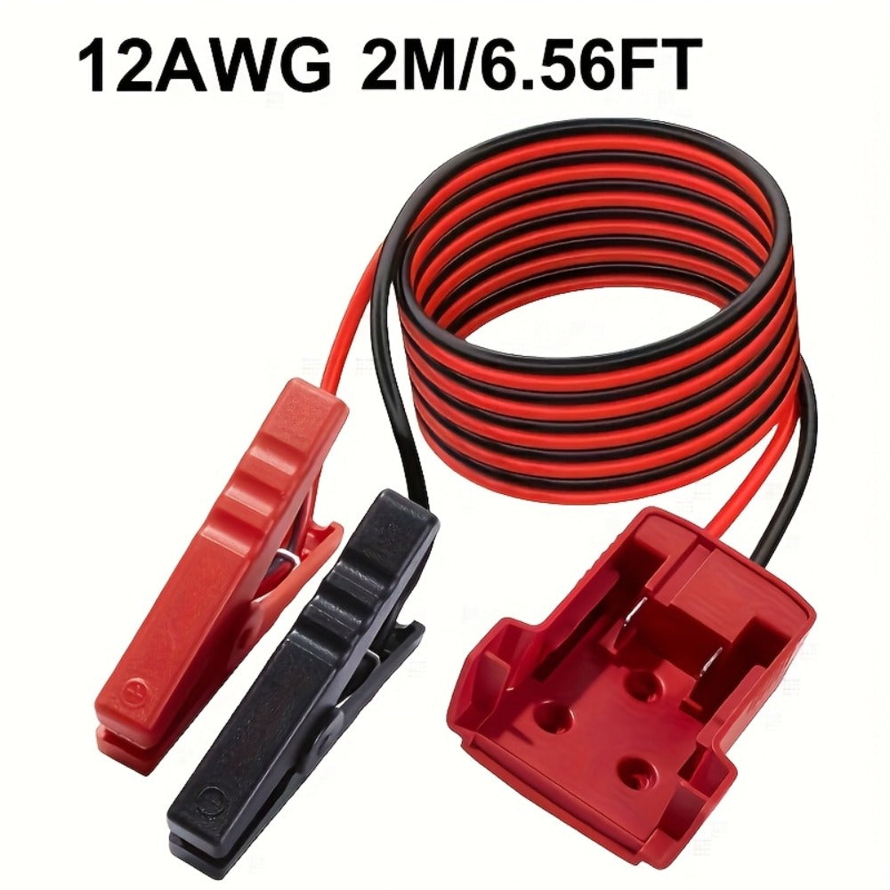 Jump Starter Cable with Adapter for DeWalt 18V 20V DCB Battery 0.98Ft & 6.56Ft Portable Car Emergency Start Kit ABS Housing —
