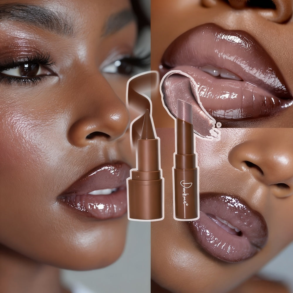Metallic Lipstick & Lip Liner Pen Set for Women, 3D Full Lip Shape High-Shine Glossy Finish, Smudge-Proof All-Day Wear — imag