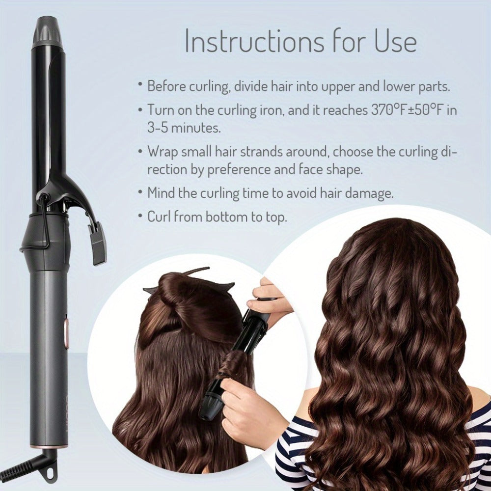 Hair Straightener & Curling Iron Set for Women, Flat Iron Straightening Brush, Anti-Scald, Precise Temperature Control — imag