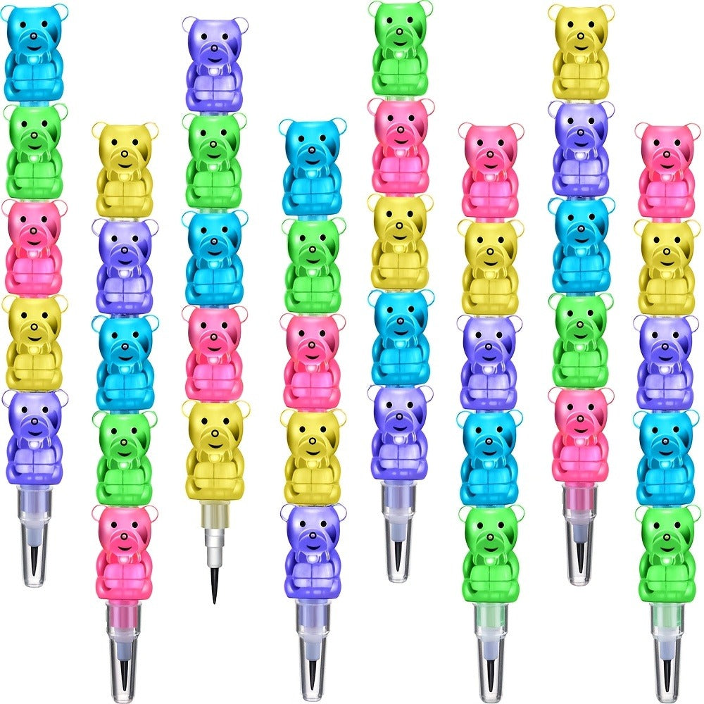 Bear Stackable Pencils 5-in-1 HB 59pcs No Sharpening Needed for Parties, Celebrations and Guest Favors — image 2